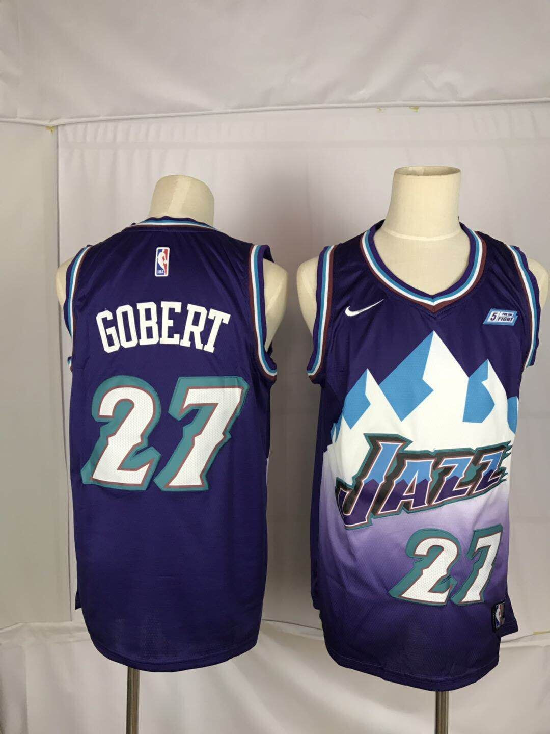 Personalized Jazz 27 Rudy Gobert Purple Swingman Jersey