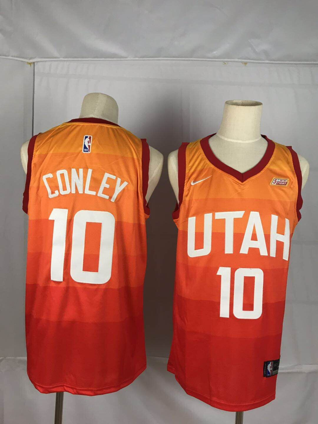 Personalized Jazz 10 Mike Conley Orange City Edition Swingman Jersey