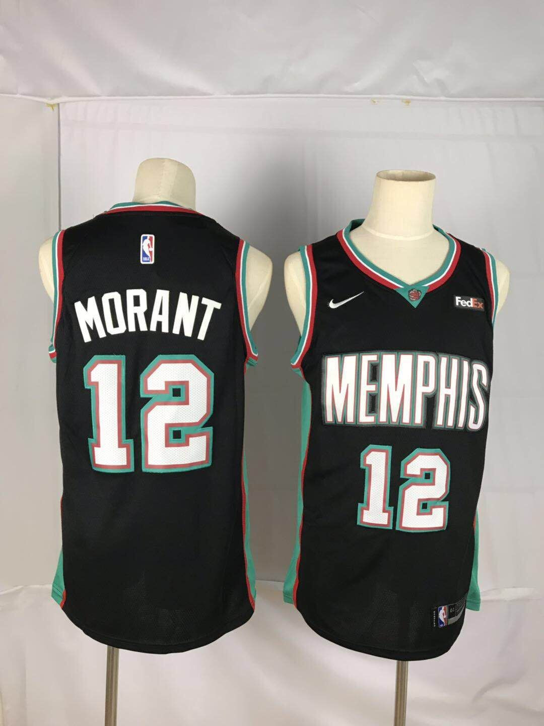 Personalized Grizzlies 12 Ja Morant Black Swingman Jersey