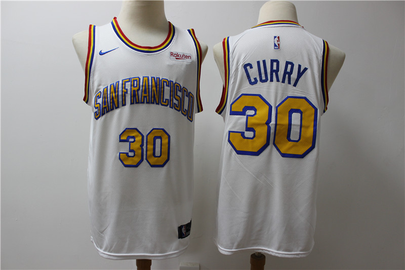 Personalized Warriors 30 Stephen Curry White Swingman Jersey