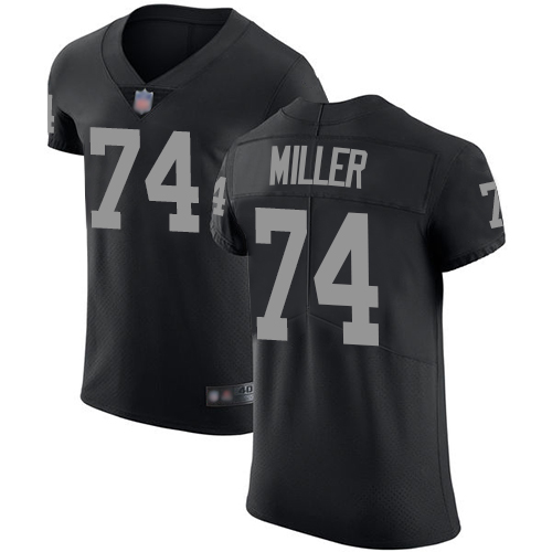 Personalized Raiders #74 Kolton Miller Black Team Color Men’s Stitched Football Untouchable Elite Jersey