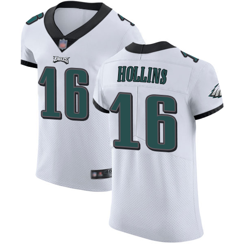Personalized Eagles #16 Mack Hollins White Men’s Stitched Football Untouchable Elite Jersey