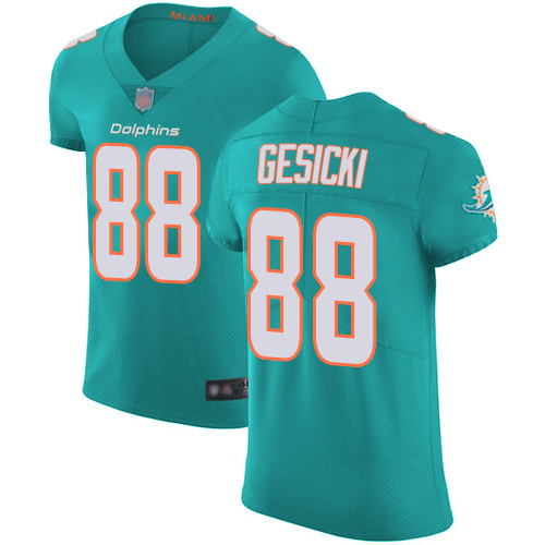 Personalized Dolphins #88 Mike Gesicki Aqua Green Team Color Men’s Stitched Football Untouchable Elite Jersey