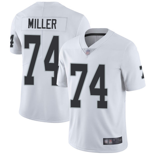 Personalized Raiders #74 Kolton Miller White Youth Stitched Football Untouchable Limited Jersey