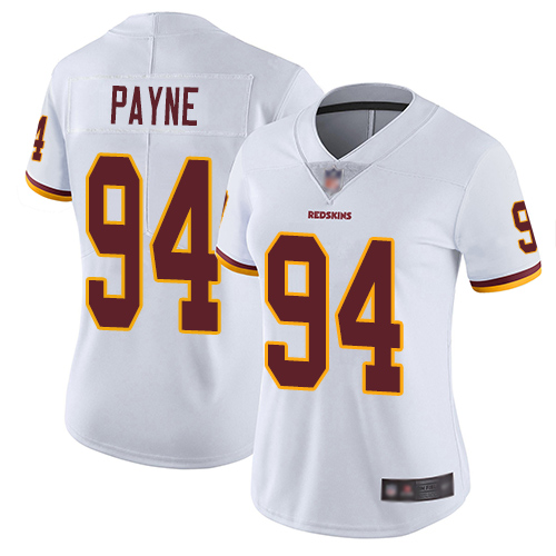 Personalized Redskins #94 Da’Ron Payne White Women’s Stitched Football Untouchable Limited Jersey