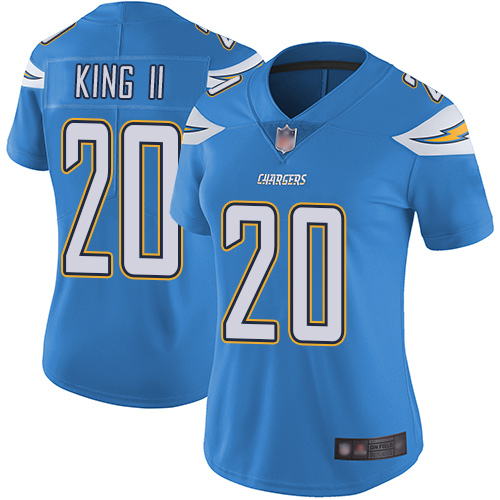 Personalized Chargers #20 Desmond King II Electric Blue Alternate Women’s Stitched Football Untouchable Limited Jersey