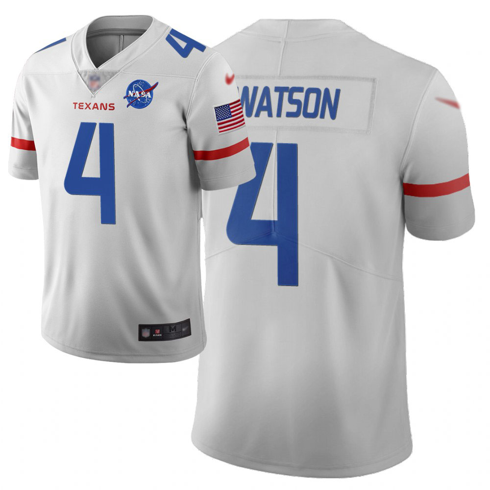 Personalized Texans #4 Deshaun Watson White Men’s Stitched Football Limited City Edition Jersey