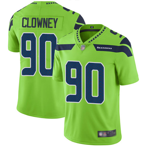Personalized Seahawks #90 Jadeveon Clowney Green Men’s Stitched Football Limited Rush Jersey