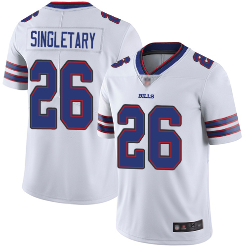 Personalized Bills #26 Devin Singletary White Men’s Stitched Football Untouchable Limited Jersey