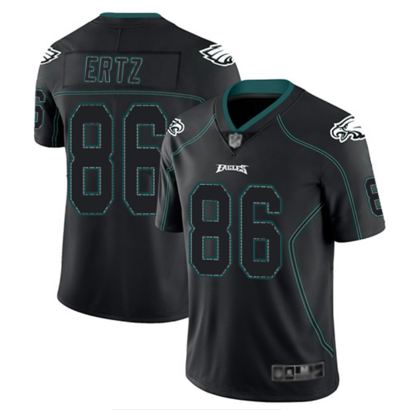 Personalized Eagles 86 Zach Ertz Black Shadow Legend Limited Jersey