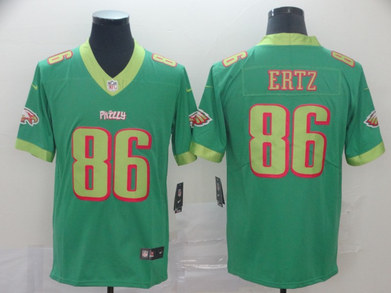 Personalized Eagles 86 Zach Ertz Green City Edition Untouchable Limited Jersey