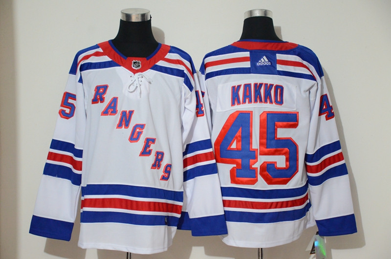 Personalized Rangers 45 Kaapo Kakko White Jersey