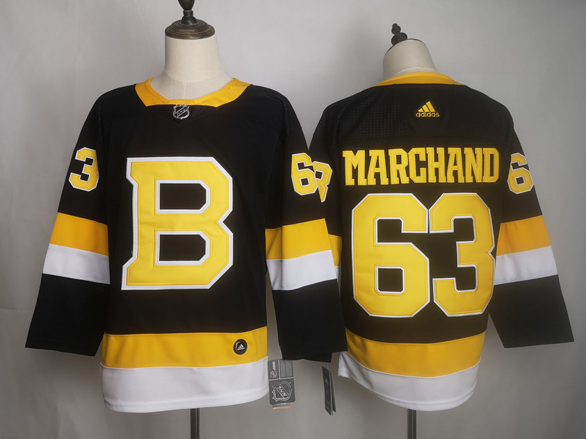Personalized Bruins 63 Brad Marchand Black Jersey
