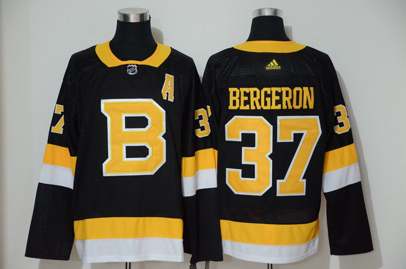 Personalized Bruins 37 Patrice Bergeron Black Jersey