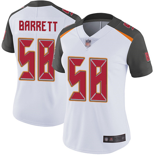 Personalized Buccaneers #58 Shaquil Barrett White Women’s Stitched Football Untouchable Limited Jersey