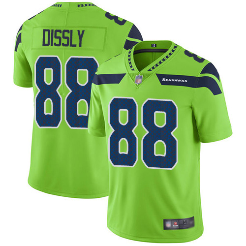 Personalized Seahawks #88 Will Dissly Green Youth Stitched Football Limited Rush Jersey