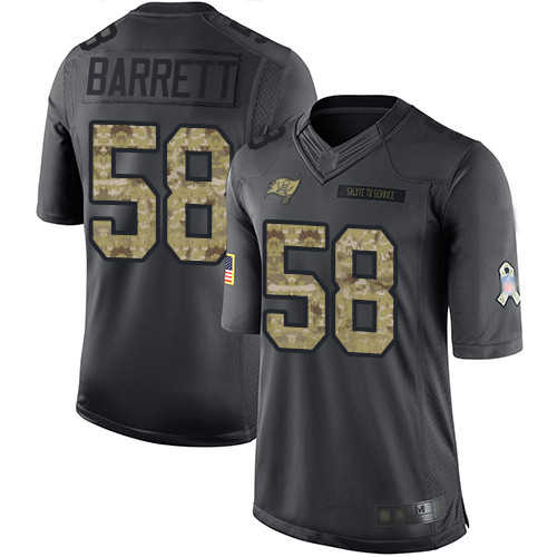 Personalized Buccaneers #58 Shaquil Barrett Black Men’s Stitched Football Limited 2016 Salute to Service Jersey