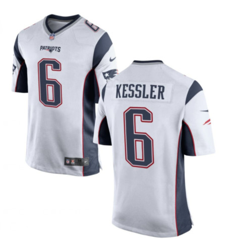 Personalized Men’s Patriots #6 Cody Kessler Navy White Team Football Untouchable Limited Jersey