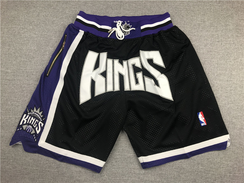 Personalized Sacramento Kings Black Pockets Swingman Shorts