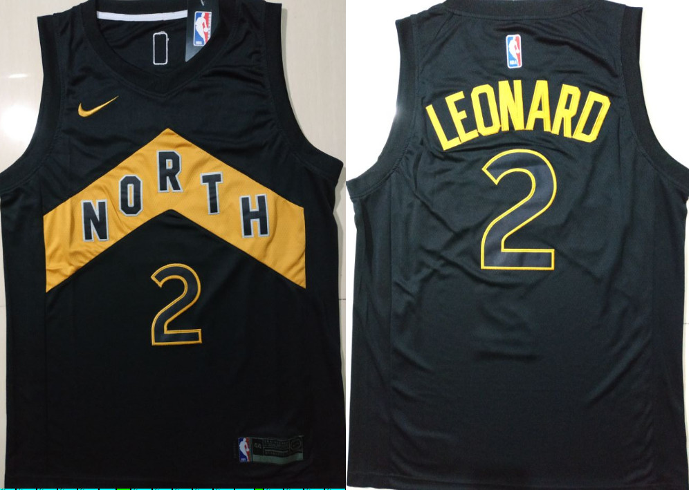 Personalized Raptors 2 Kawhi Leonard Black City Edition Swingman Jersey
