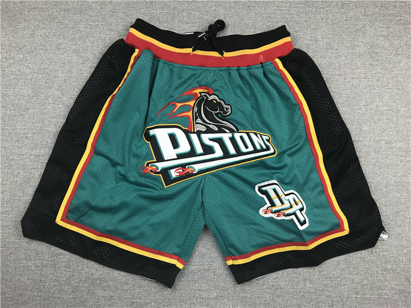 Personalized Pistons Green Pockets Just Don Mesh Shorts