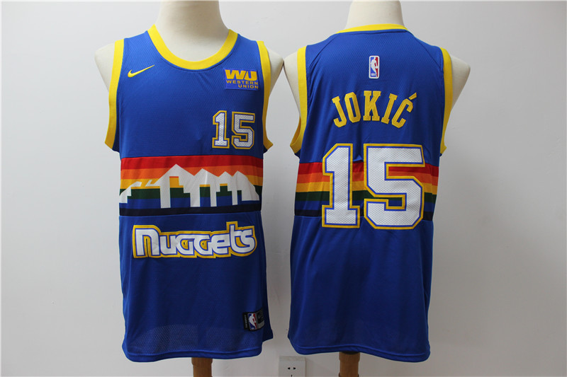 Personalized Nuggets 15 Nikola Jokic Blue Swingman Jersey