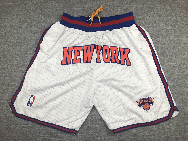 Personalized Knicks White Just Don Mesh Shorts