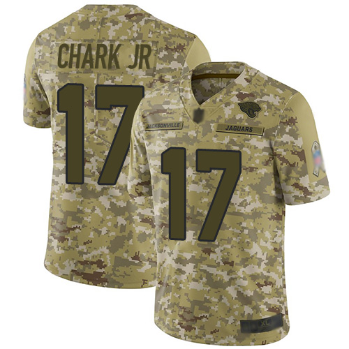 Personalized Jaguars #17 DJ Chark Jr Camo Youth Stitched Football Limited 2018 Salute to Service Jersey