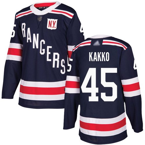 Personalized Rangers #45 Kaapo Kakko Navy Blue Authentic 2018 Winter Classic Stitched Youth Hockey Jersey