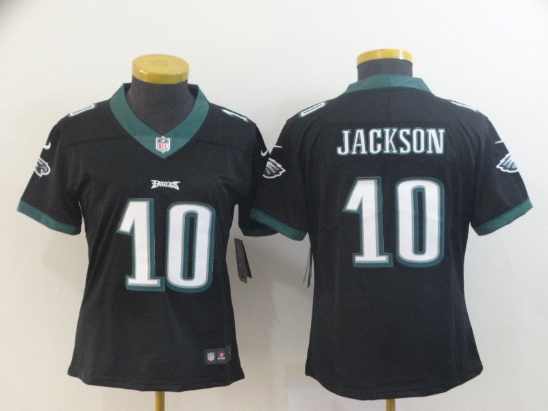 Personalized Women Eagles 10 DeSean Jackson Black Women Untouchable Limited Jersey