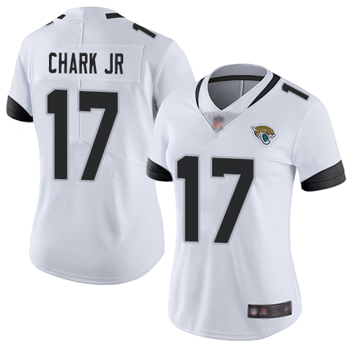 Personalized Jaguars #17 DJ Chark Jr White Women’s Stitched Football Untouchable Limited Jersey