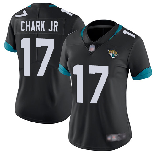 Personalized Jaguars #17 DJ Chark Jr Black Team Color Women’s Stitched Football Untouchable Limited Jersey