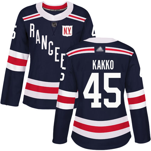 Personalized Rangers #45 Kaapo Kakko Navy Blue Authentic 2018 Winter Classic Women’s Stitched Hockey Jersey