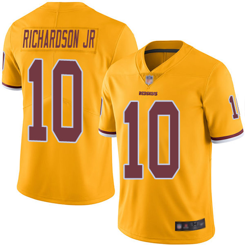 Personalized Redskins #10 Paul Richardson Jr Gold Men’s Stitched Football Limited Rush Jersey