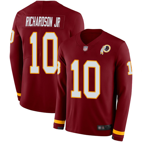 Personalized Redskins #10 Paul Richardson Jr Burgundy Red Team Color Men’s Stitched Football Limited Therma Long Sleeve Jersey
