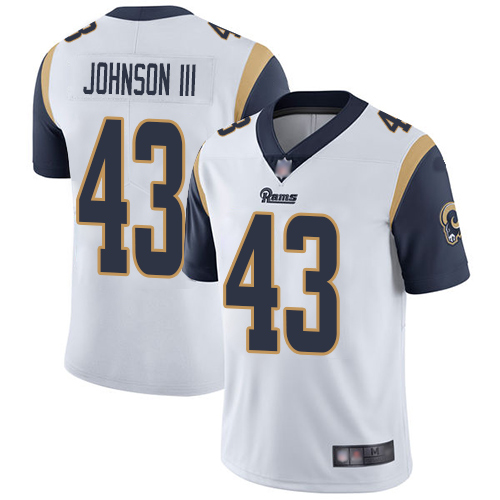 Personalized Rams #43 John Johnson III White Men’s Stitched Football Untouchable Limited Jersey