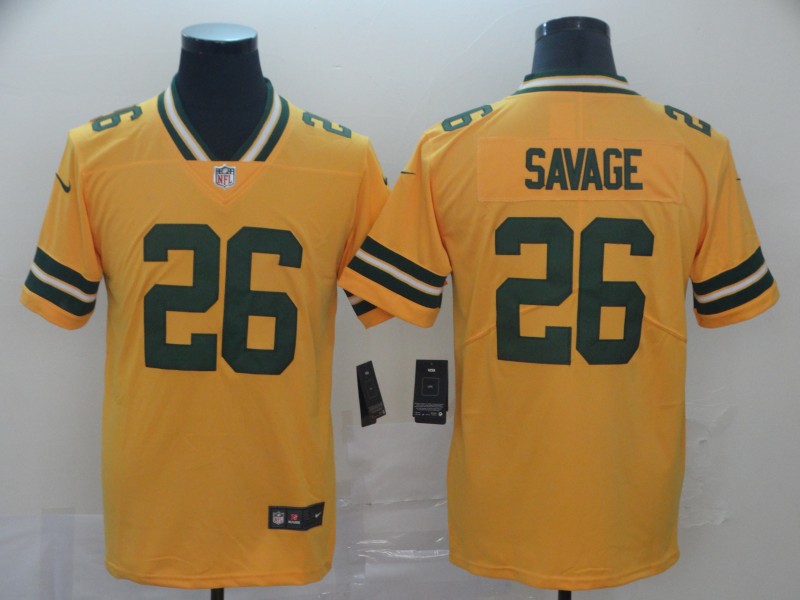 Personalized Packers 26 Darnell Savage Jr. Gold Inverted Legend Limited Jersey