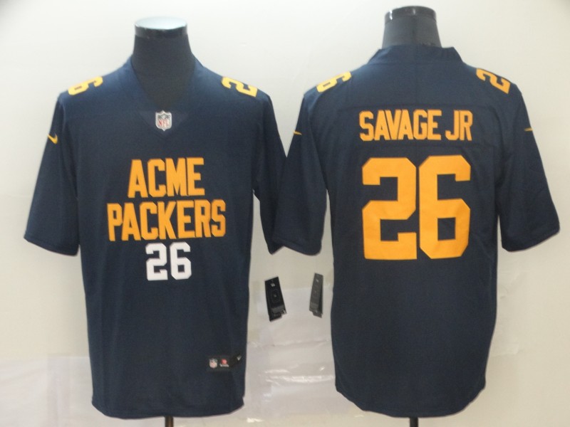 Personalized Packers 26 Darnell Savage Jr. Navy City Edition Untouchable Limited Jersey