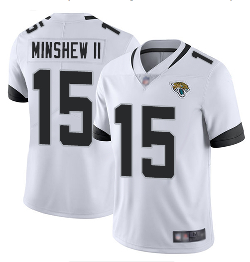 Personalized Jaguars 15 Gardner Minshew II White Untouchable Limited Jersey