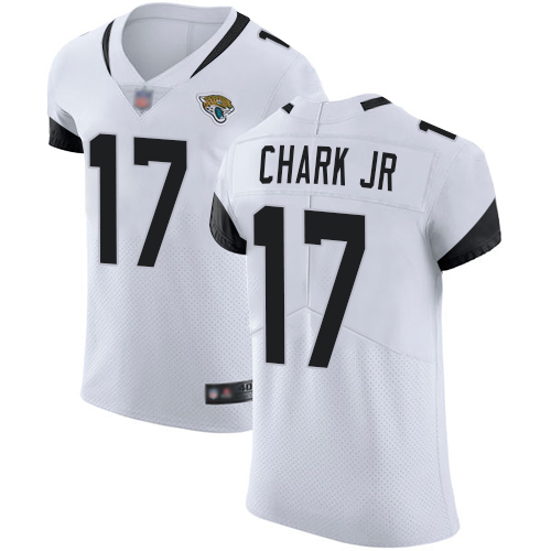 Personalized Jaguars #17 DJ Chark Jr White Men’s Stitched Football Untouchable Elite Jersey