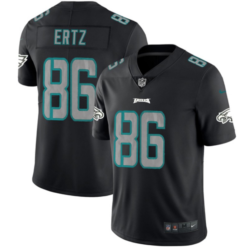 Personalized Eagles 86 Zach Ertz Black Impact Rush Limited Jersey
