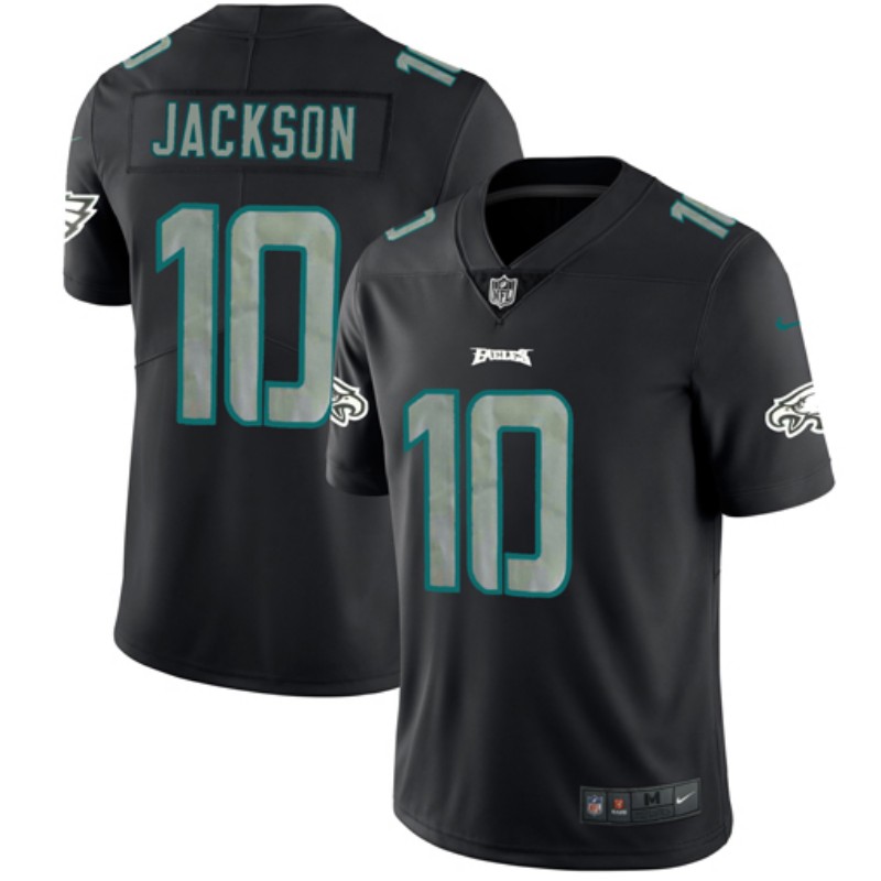 Personalized Eagles 10 DeSean Jackson Black Impact Rush Limited Jersey