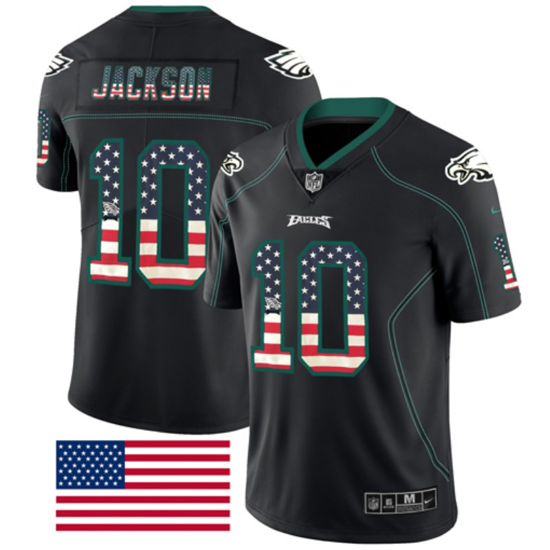 Personalized Eagles 10 DeSean Jackson Black USA Flash Fashion Limited Jersey