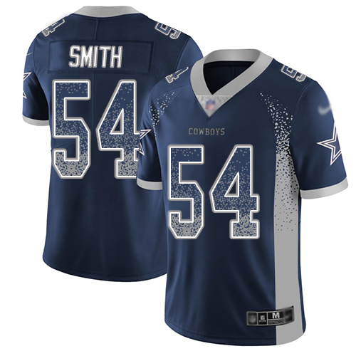 Personalized Cowboys #54 Jaylon Smith Navy Blue Team Color Men’s Stitched Football Limited Rush Drift Fashion Jersey