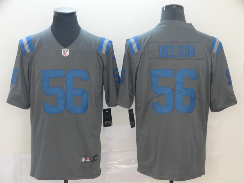 Personalized Colts 56 Quenton Nelson Gray Inverted Legend Limited Jersey