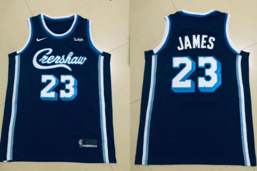 Personalized LA Lakers Concept Crenshaw 23 LeBron James Blue Jersey