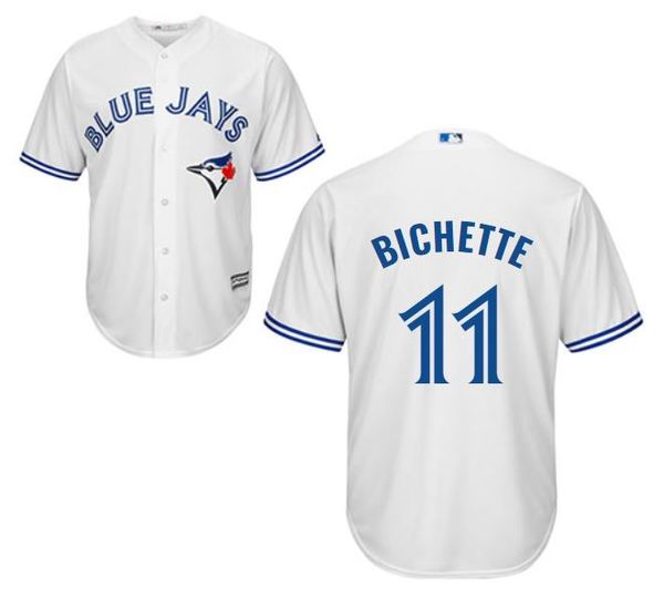 Personalized Toronto Blue Jays #11 Bo Bichette White Cool base Jersey