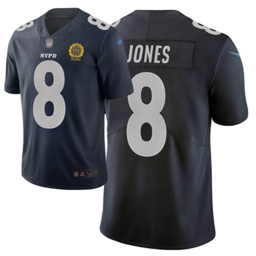 Personalized Giants #8 Daniel Jones Navy Men’s Stitched Football Limited City Edition Jersey
