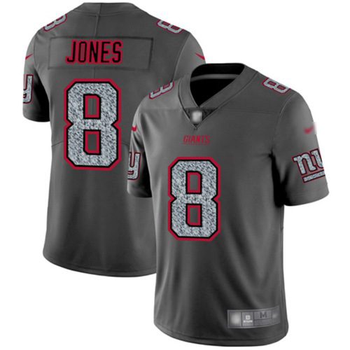Personalized Giants #8 Daniel Jones Gray Static Men’s Stitched Football Untouchable Limited Jersey