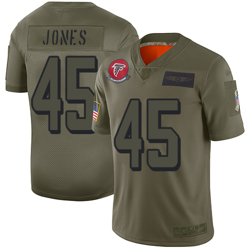Personalized Falcons #45 Deion Jones Camo Men’s Stitched Football Limited 2019 Salute To Service Jersey